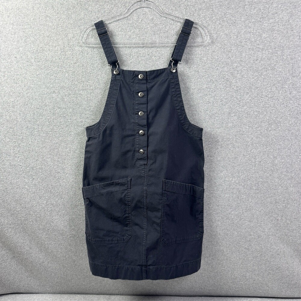 Duluth Trading Co Jumper Dress Womens Size S Charcoal Black Button Front